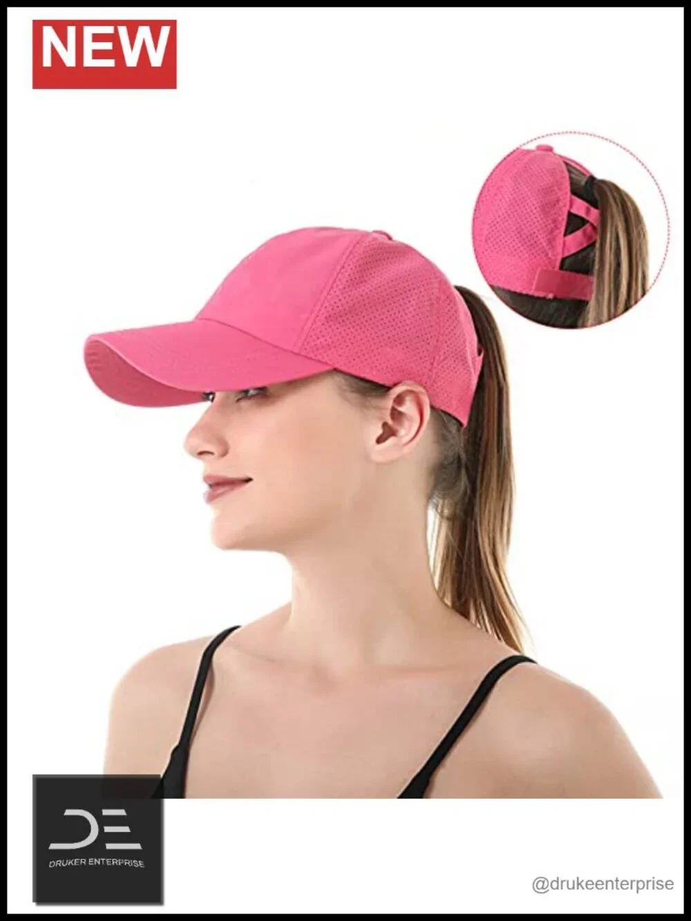 Criss Cross Ponytail Baseball Cap Mesh Trucker Hat Quick Drying Outdoor